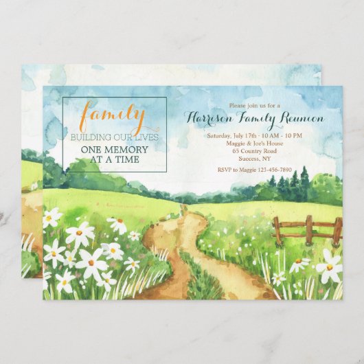 Invitation à la réunion de famille de la route Cou (Devant / Derrière)