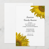 Invitation à la réunion de famille de tournesol ja (Devant / Derrière)