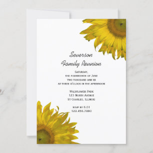 Invitation à la réunion de famille de tournesol ja