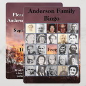 Invitation à la réunion de famille et carte de bin (Devant / Derrière)