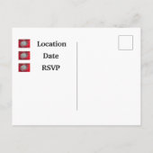 Invitation à la réunion de famille Faire-part roug (Dos)