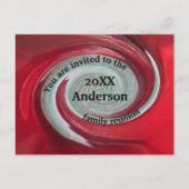 Invitation à la réunion de famille Faire-part roug (Devant)