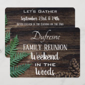 Invitation à la réunion de famille Woodsy (Devant / Derrière)