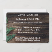 Invitation à la réunion de famille Woodsy (Dos)