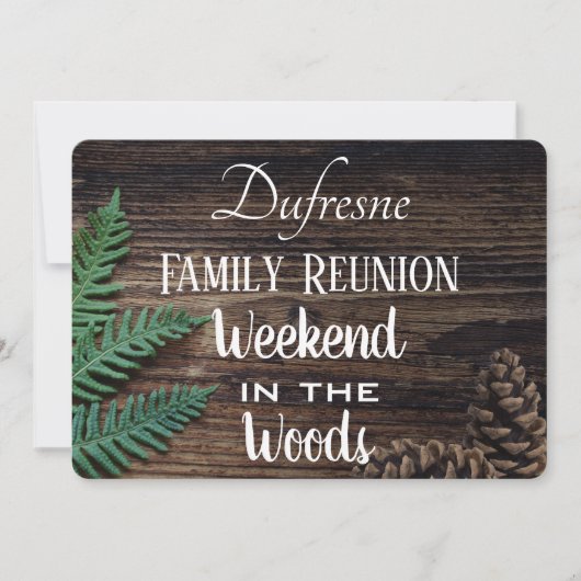 Invitation à la réunion de famille Woodsy (Devant)