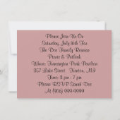 Invitation à la réunion de la fête de pique-nique  (Dos)