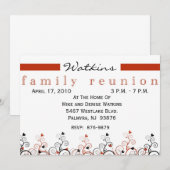 Invitation à la réunion de l'arbre généalogique -+ (Devant / Derrière)