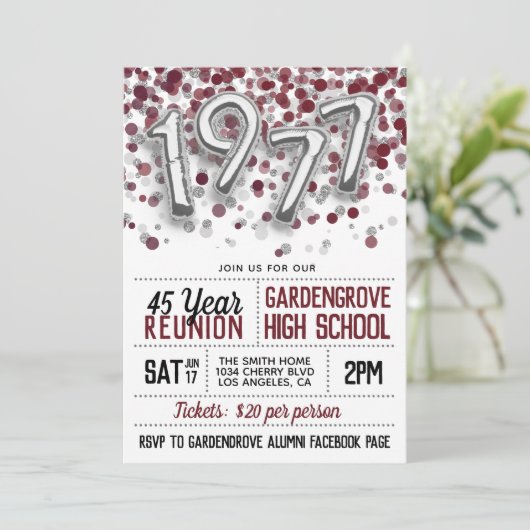 Invitation à la réunion de l'école secondaire en 1 (Debout devant)