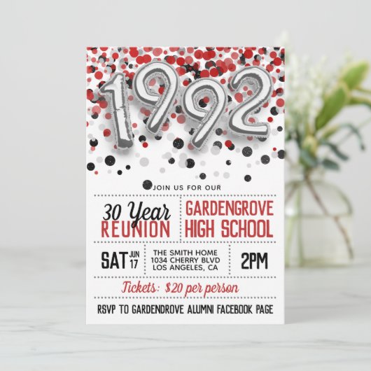 Invitation à la réunion de l'école secondaire en 1 (Debout devant)