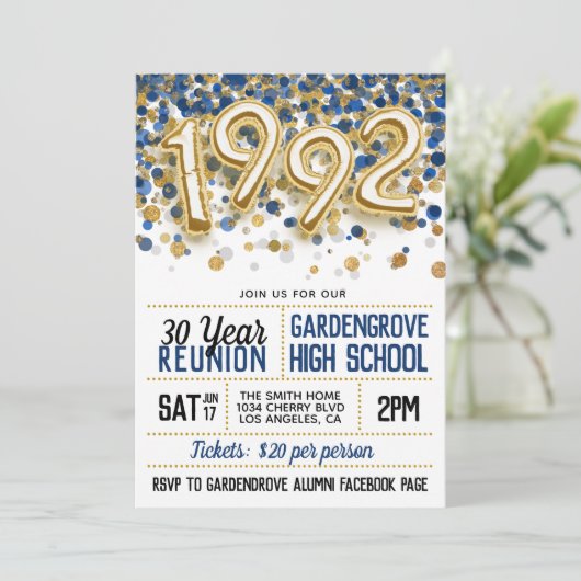 Invitation à la réunion de l'école secondaire en 1 (Debout devant)