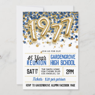 Invitation à la réunion de l'école secondaire en 1