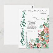 Invitation à la réunion de Noël joyeuse avec verdu (Devant / Derrière)