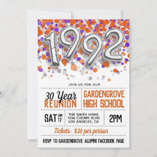 Invitation à la réunion de retrouvailles du lycée