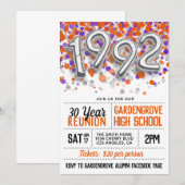Invitation à la réunion de retrouvailles du lycée (Devant / Derrière)