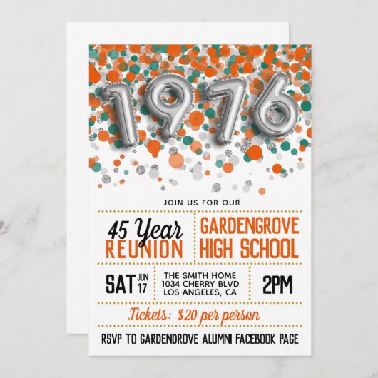 Invitation à la réunion du collège du secondaire 1 (Devant / Derrière)