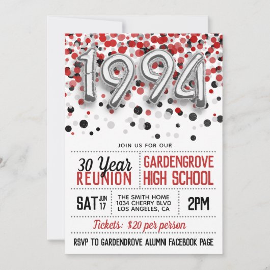 Invitation à la réunion du collège du secondaire 1 (Devant)