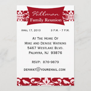 Invitation à la réunion familiale Customisée