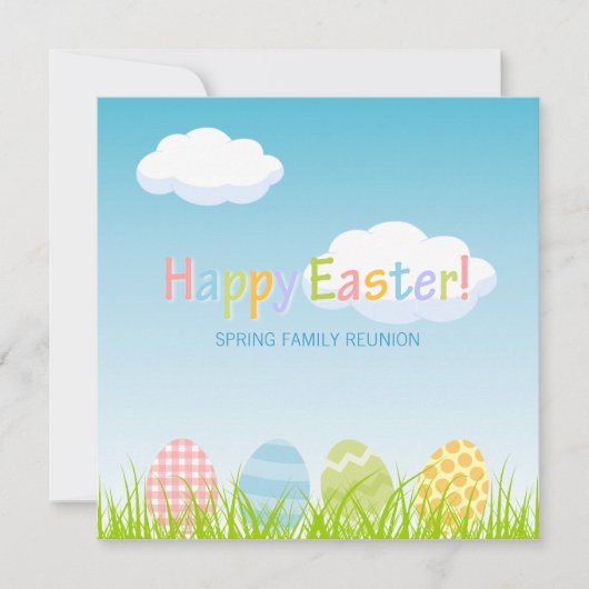Invitation à la réunion familiale de Pâques (Devant)
