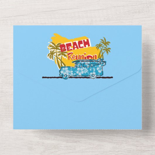 Invitation à la réunion familiale de plage (Verso)