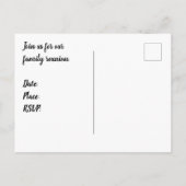 Invitation à la réunion familiale Gold et Silver S (Dos)