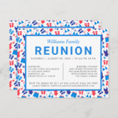 Invitation à la réunion familiale Rouge Blanc Bleu (Devant / Derrière)