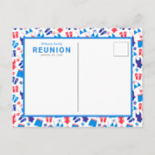 Invitation à la réunion familiale Rouge Blanc Bleu (Dos)