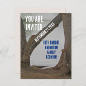 Invitation à la réunion familiale Rustic Lake Vaca (Devant / Derrière)