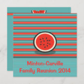 Invitation à la Reunion Party de Watermelon Stripe (Devant / Derrière)