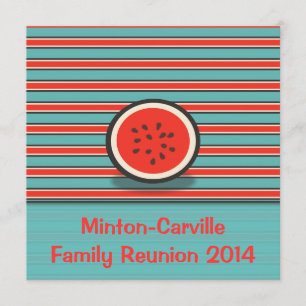 Invitation à la Reunion Party de Watermelon Stripe