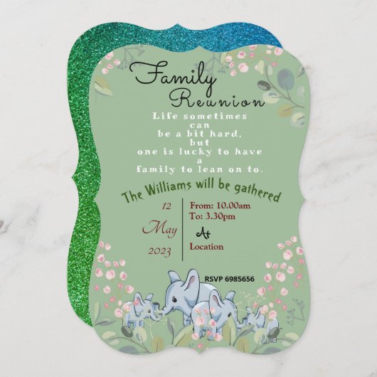 Invitation à la réunion Williams (Devant / Derrière)