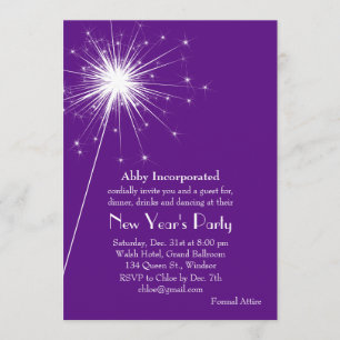 Invitation à la réveillon du Nouvel An de Purple S
