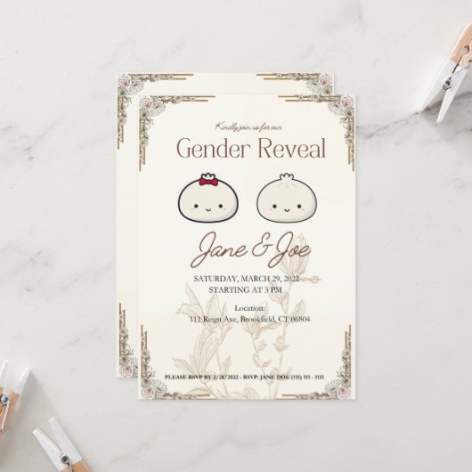 Invitation à la révélation de genre (Devant/Arrière en situation)