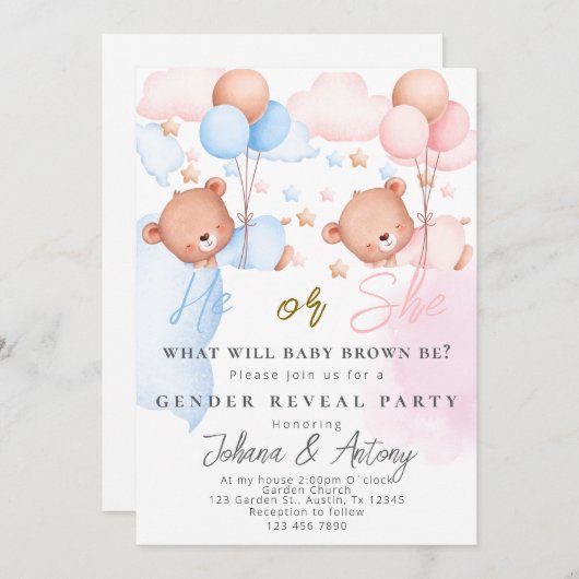 Invitation à la révélation de genre (Devant / Derrière)