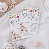 Invitation à la révélation de genre de fille ou de