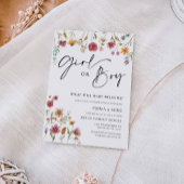 Invitation à la révélation de genre de fille ou de