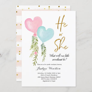 Invitation à la révélation de genre de garçon ou d