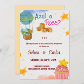 Invitation à la révélation de genre en espagnol Bo (Devant / Derrière)