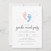 Invitation à la révélation de genre rose et bleu (Devant)