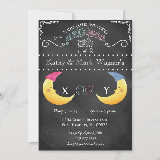 Invitation à la révélation du genre chez les bébés (Devant)