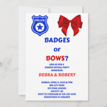 Invitation à la révélation du sexe Badges ou Ruban