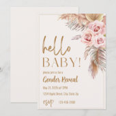 Invitation à la révélation du sexe boho neutre (Devant / Derrière)