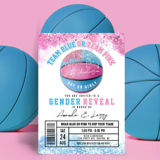 Invitation à la révélation du sexe de Basketball