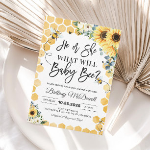 Invitation à la révélation du sexe de bébé abeille