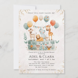 Invitation à la révélation du sexe de bébé avec de