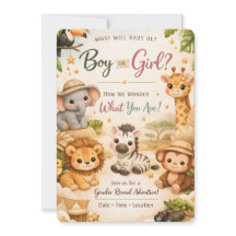 Invitation à la révélation du sexe de bébé - Avent