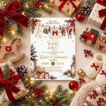 Invitation à la révélation du sexe de Bébé Santa |