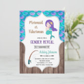 Invitation à la révélation du sexe de bébé sirène  (Debout devant)