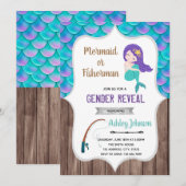 Invitation à la révélation du sexe de bébé sirène  (Devant / Derrière)