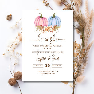 Invitation à la révélation du sexe de Bébé sous le