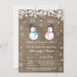 Invitation à la révélation du sexe de bébé sur le
